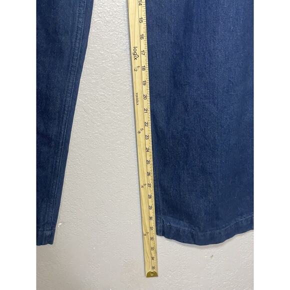 Abercrombie & Fitch Mid Rise Wide Leg Dark Wash Jeans Size 27 Long NWT - Picture 6 of 9